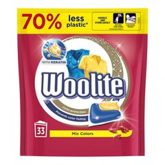 Капсулы для стирки с кератином Woolite Color Protection Mix Colors, 33шт. цена и информация | Моющие средства | kaup24.ee