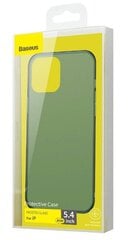 Baseus Frosted Glass Case Жесткий чехол с гибким каркасом для iPhone 12 mini Темно-зеленый цена и информация | Чехлы для телефонов | kaup24.ee