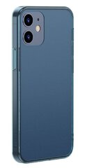 Baseus Frosted Glass Case Жесткий чехол с гибким каркасом для iPhone 12 mini Темно-синий цена и информация | Чехлы для телефонов | kaup24.ee