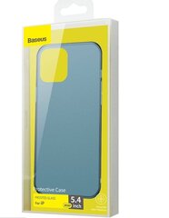Baseus Frosted Glass Case Жесткий чехол с гибким каркасом для iPhone 12 mini Темно-синий цена и информация | Чехлы для телефонов | kaup24.ee