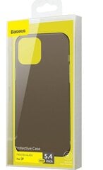 Baseus Frosted Glass Case Жесткий чехол с гибким каркасом для iPhone 12 mini чёрный цена и информация | Чехлы для телефонов | kaup24.ee