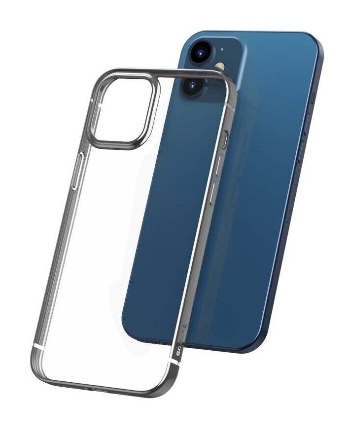 Baseus Shining Case painduv sädelev metallraamiga geelümbris iPhone 12 mini Moonlight hõbedase jaoks hind ja info | Telefoni kaaned, ümbrised | kaup24.ee