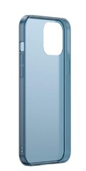 Baseus Frosted Glass Case Жесткий чехол с гибким каркасом для iPhone 12/12 Pro Темно-синий цена и информация | Чехлы для телефонов | kaup24.ee