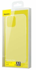 Baseus Frosted Glass Case Жесткий чехол с гибким каркасом для iPhone 12 Pro Max белый-прозрачный цена и информация | Чехлы для телефонов | kaup24.ee