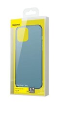 Baseus Frosted Glass Case Жесткий чехол с гибким каркасом для iPhone 12 Pro Max синий-прозрачный цена и информация | Чехлы для телефонов | kaup24.ee