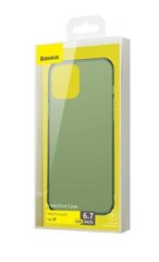 Baseus mattklaasist ümbris, painduv kõvaümbris iPhone 12 Pro Max jaoks, roheline-selge цена и информация | Чехлы для телефонов | kaup24.ee