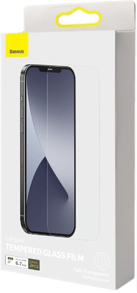 Baseus täisekraaniga karastatud klaas iPhone 12 Pro Max jaoks (2 tk) hind ja info | Ekraani kaitsekiled | kaup24.ee