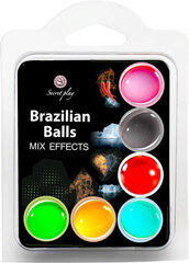 Secret Play Brazilian Balls Mix Effect Set 6 x 4 g hind ja info | Massaažiõlid | kaup24.ee