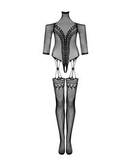 Эротический костюм с чулками 395533, черный цена и информация | Сексуальное женское белье | kaup24.ee