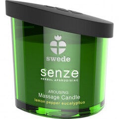 Swede - Senze Arousing Massage Candle Lemon Pepper Eucalyptus 150 ml hind ja info | Massaažiõlid | kaup24.ee