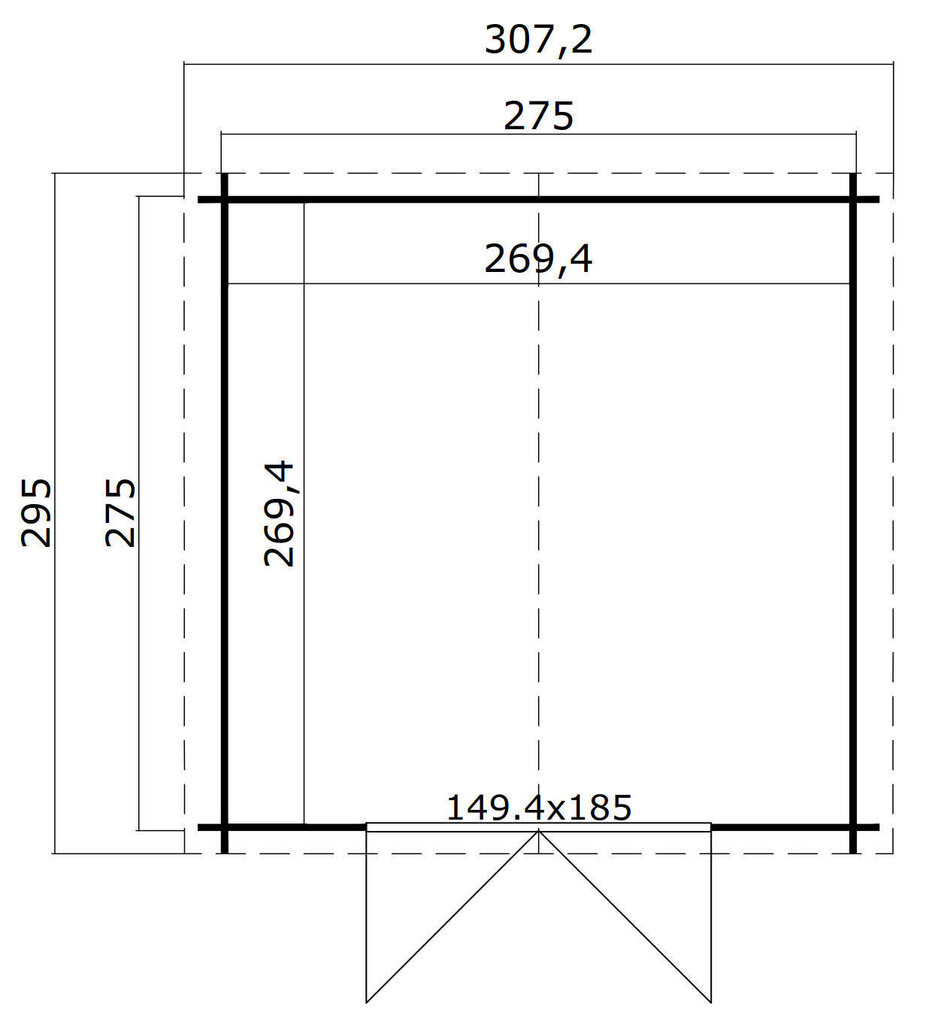 Aiamaja Noora275 7,3 m² hind ja info | Kuurid ja aiamajad | kaup24.ee