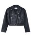 Naiste must jakk CALVIN KLEIN JEANS Faux Leather Crop Biker Black 560075353 цена и информация | Naiste joped ja parkad | kaup24.ee