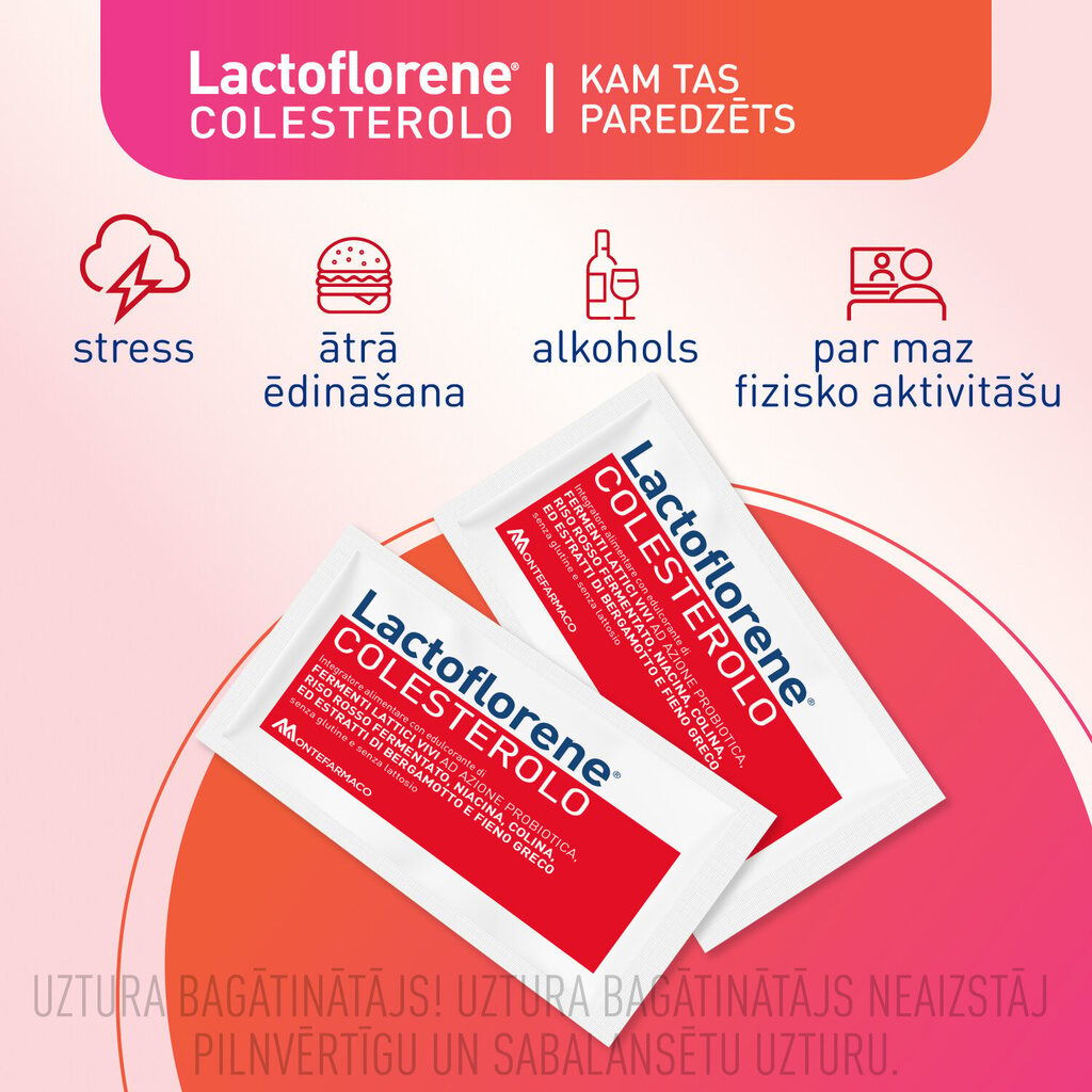 LACTOFLORENE Colesterolo bioloogiliselt aktiivne toidulisand pakendis 20 hind ja info | Vitamiinid, toidulisandid, preparaadid tervise heaoluks | kaup24.ee