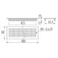 GTV ventilatsioonirest, 480 x 80 mm, must hind ja info | Muud mööblitarvikud | kaup24.ee