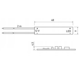 GTV lüliti 2m (2x0,20) kaabliga AE-WLPR-60P2 цена и информация | Выключатели, розетки | kaup24.ee