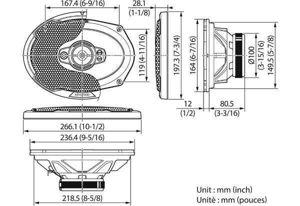 Kenwood KFC-PS6996, must цена и информация | Autokõlarid | kaup24.ee