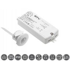 GTV PIR 230V kontaktivaba lüliti, max. 250W, 2m kaabel, valge AE-WBEZDPIR-10 цена и информация | Выключатели, розетки | kaup24.ee