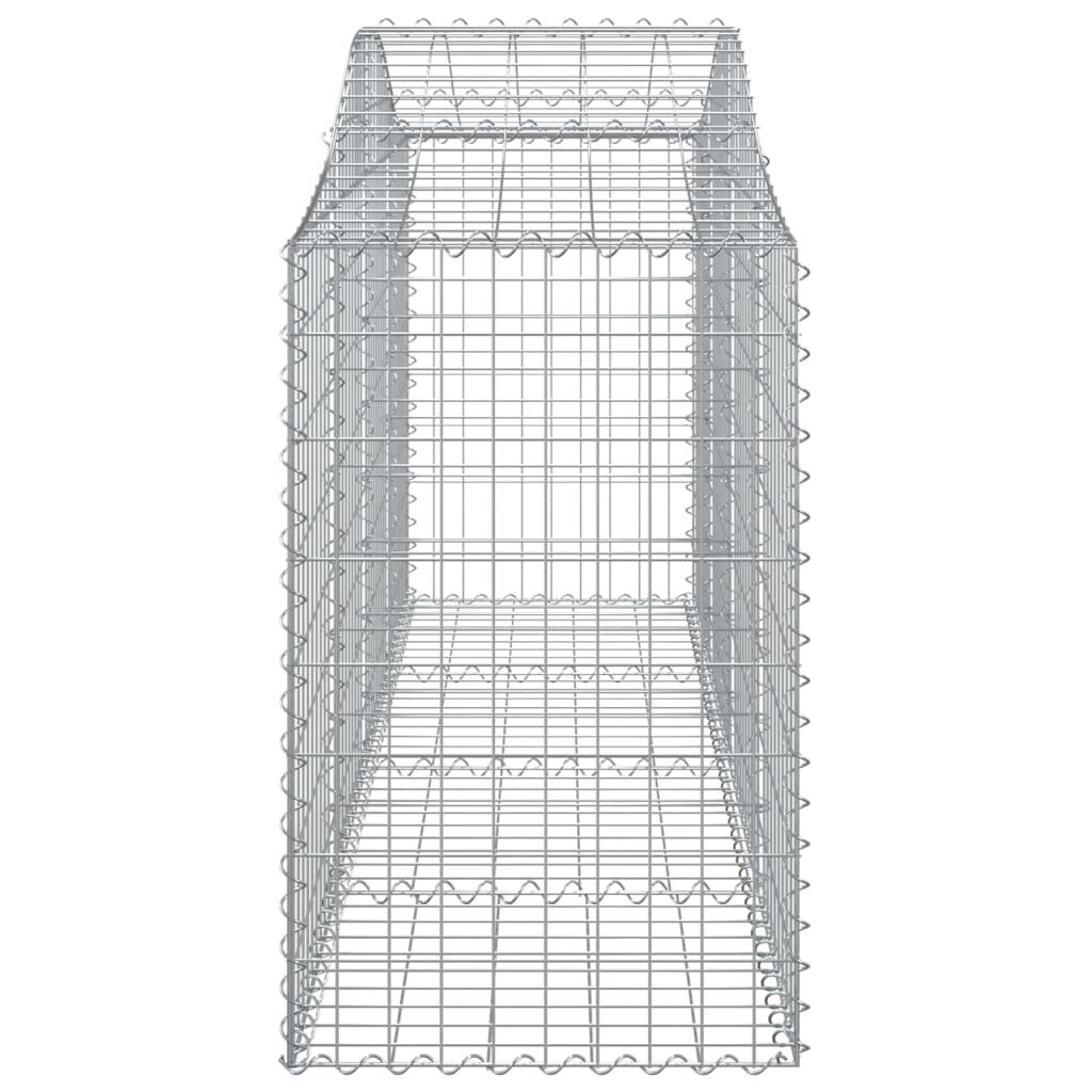 vidaXL kaarekujulised gabioonkorvid 20, 200x50x80/100cm tsingitud raud hind ja info | Aiad ja tarvikud | kaup24.ee