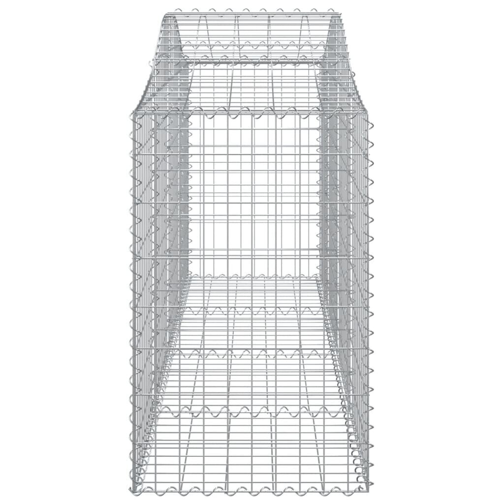 vidaXL kaarekujulised gabioonkorvid 10, 200x50x80/100cm tsingitud raud цена и информация | Aiad ja tarvikud | kaup24.ee