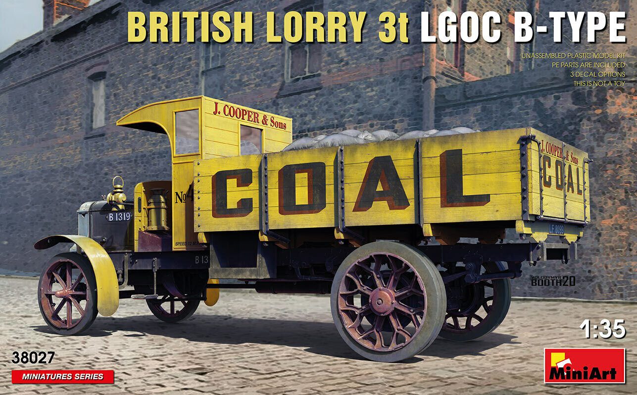 Liimitav mudel MiniArt 38027 British Lorry LGOC 3t B-Type 1/35 цена и информация | Liimitavad mudelid | kaup24.ee