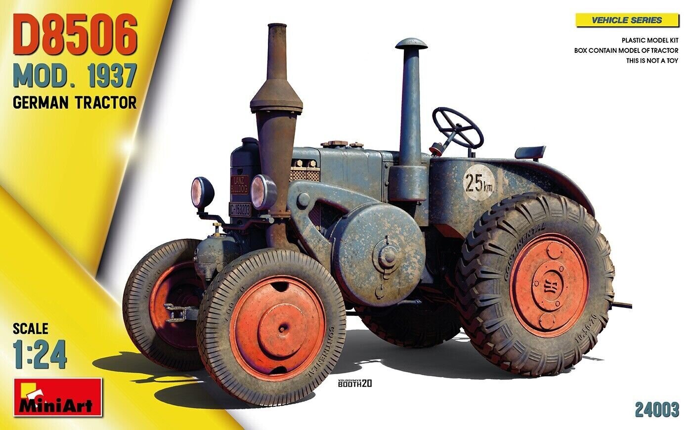 Liimitav mudel MiniArt 24003 German Tractor D8506 Mod. 1937 1/24 hind ja info | Liimitavad mudelid | kaup24.ee