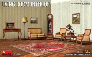 Liimitav mudel MiniArt 35646 Living Room Interior 1/35 цена и информация | Склеиваемые модели | kaup24.ee