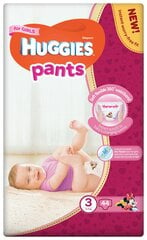 Püksmähkmed HUGGIES Pants Girls Jumbo, suurus 3, 44 tk hind ja info | Mähkmed | kaup24.ee