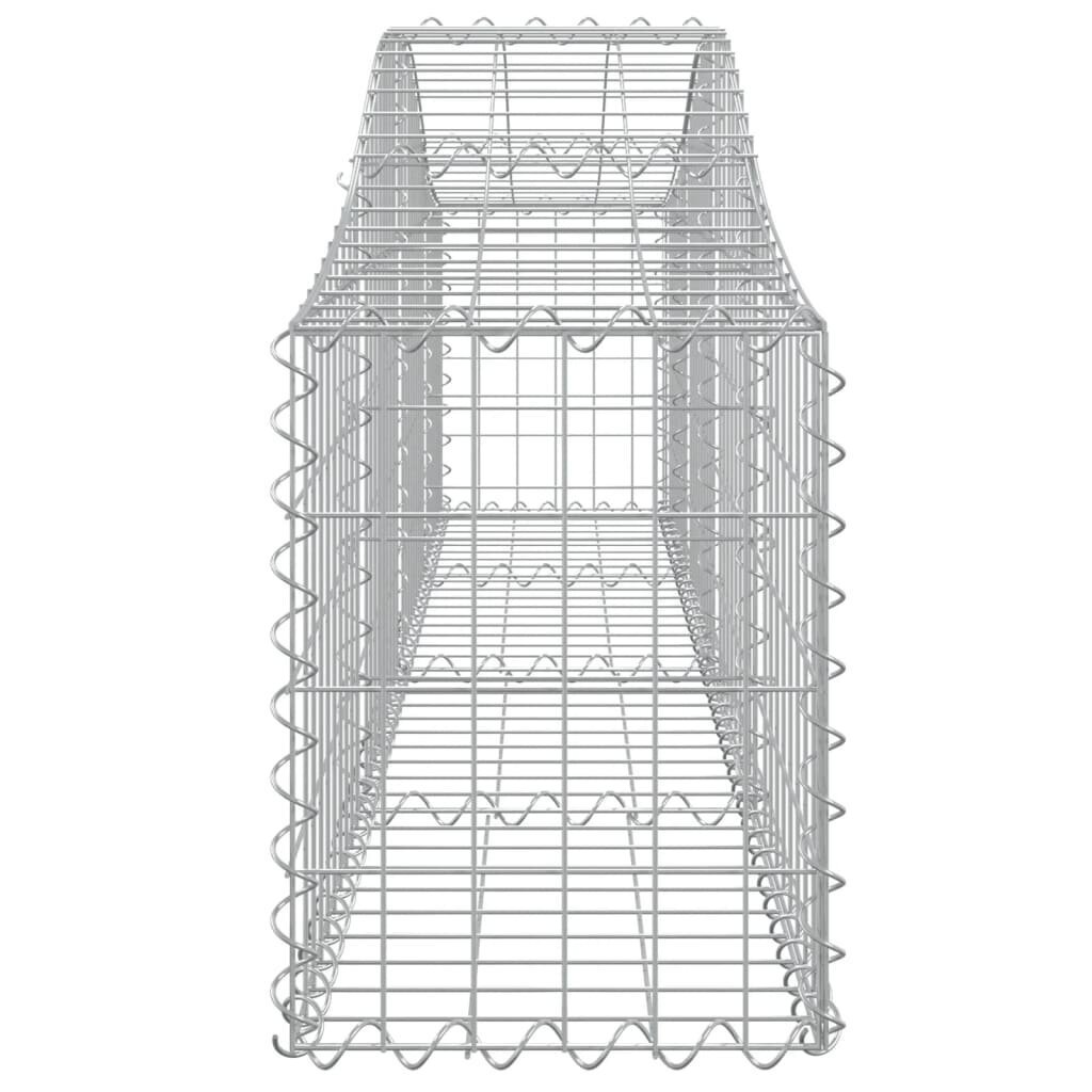 vidaXL kaarekujulised gabioonkorvid 9 tk, 200x30x40/60 cm, raud цена и информация | Aiad ja tarvikud | kaup24.ee