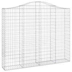 vidaXL kaarekujulised gabioonkorvid 4 tk, 200x30x160/180 cm, raud hind ja info | Aiad ja tarvikud | kaup24.ee