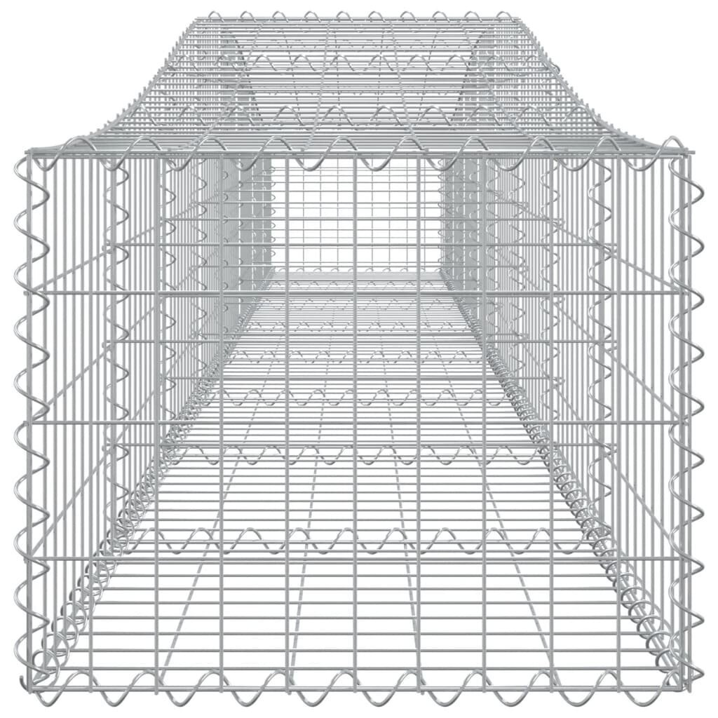 vidaXL kaarekujulised gabioonkorvid 4 tk, 400x50x40/60 cm, raud цена и информация | Aiad ja tarvikud | kaup24.ee