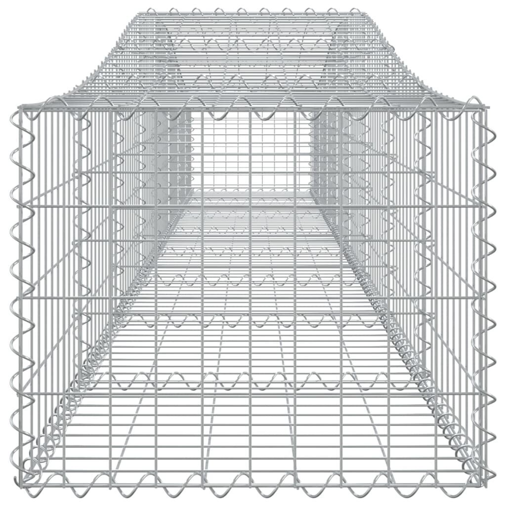 vidaXL kaarekujulised gabioonkorvid 7 tk, 400x50x40/60 cm, raud цена и информация | Aiad ja tarvikud | kaup24.ee