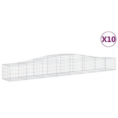 vidaXL kaarekujulised gabioonkorvid 10 tk, 400x50x40/60 cm, raud hind ja info | Aiad ja tarvikud | kaup24.ee