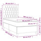 vidaXL kontinentaalvoodi madrats, LED, roosa, 90x200 cm, samet hind ja info | Voodid | kaup24.ee