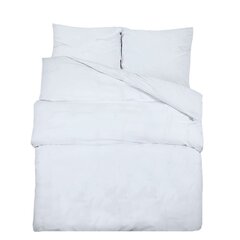 vidaXL voodipesukomplekt, valge, 140x200 cm, kerge, mikrofiiber hind ja info | Voodipesukomplektid | kaup24.ee