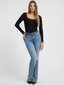 Guess Jeans Karlee Jewel Btn Henley Jet Black 563934800 цена и информация | Naiste T-särgid, topid | kaup24.ee