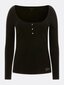 Guess Jeans Karlee Jewel Btn Henley Jet Black 563934800 цена и информация | Naiste T-särgid, topid | kaup24.ee