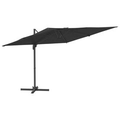 vidaXL päikesevari LEDiga, must, 400x300 cm hind ja info | Päikesevarjud, markiisid ja alused | kaup24.ee