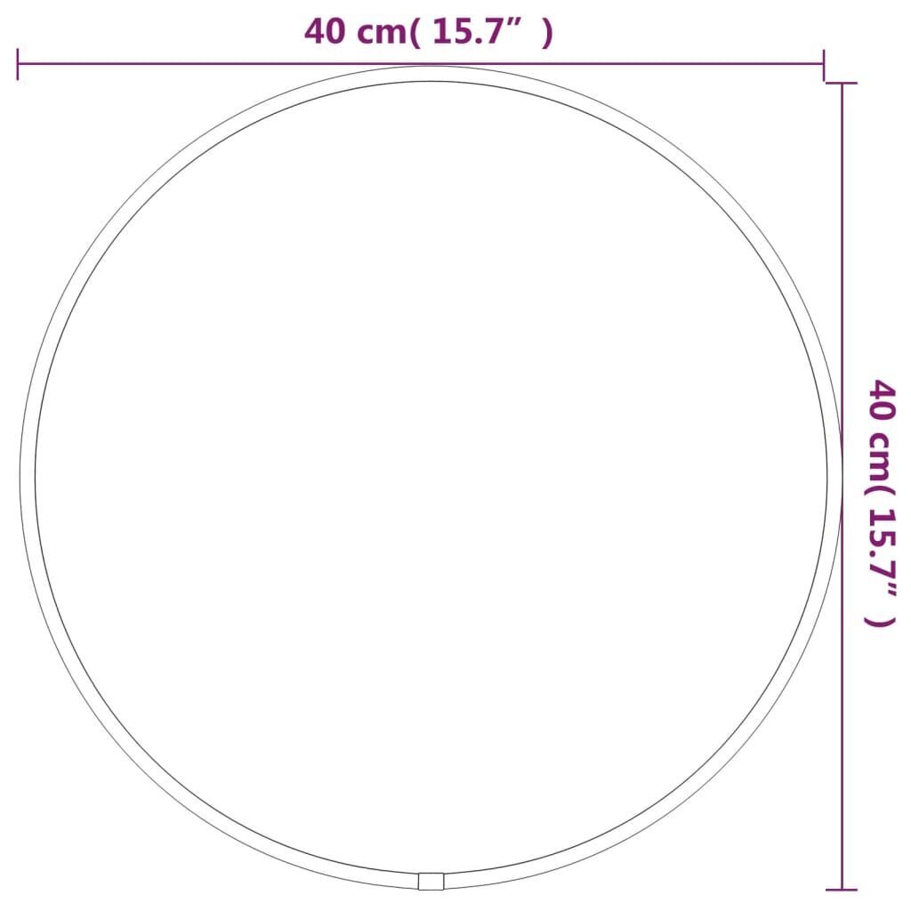 vidaXL seinapeegel, kuldne, Ø 40 cm, ümmargune hind ja info | Peeglid | kaup24.ee