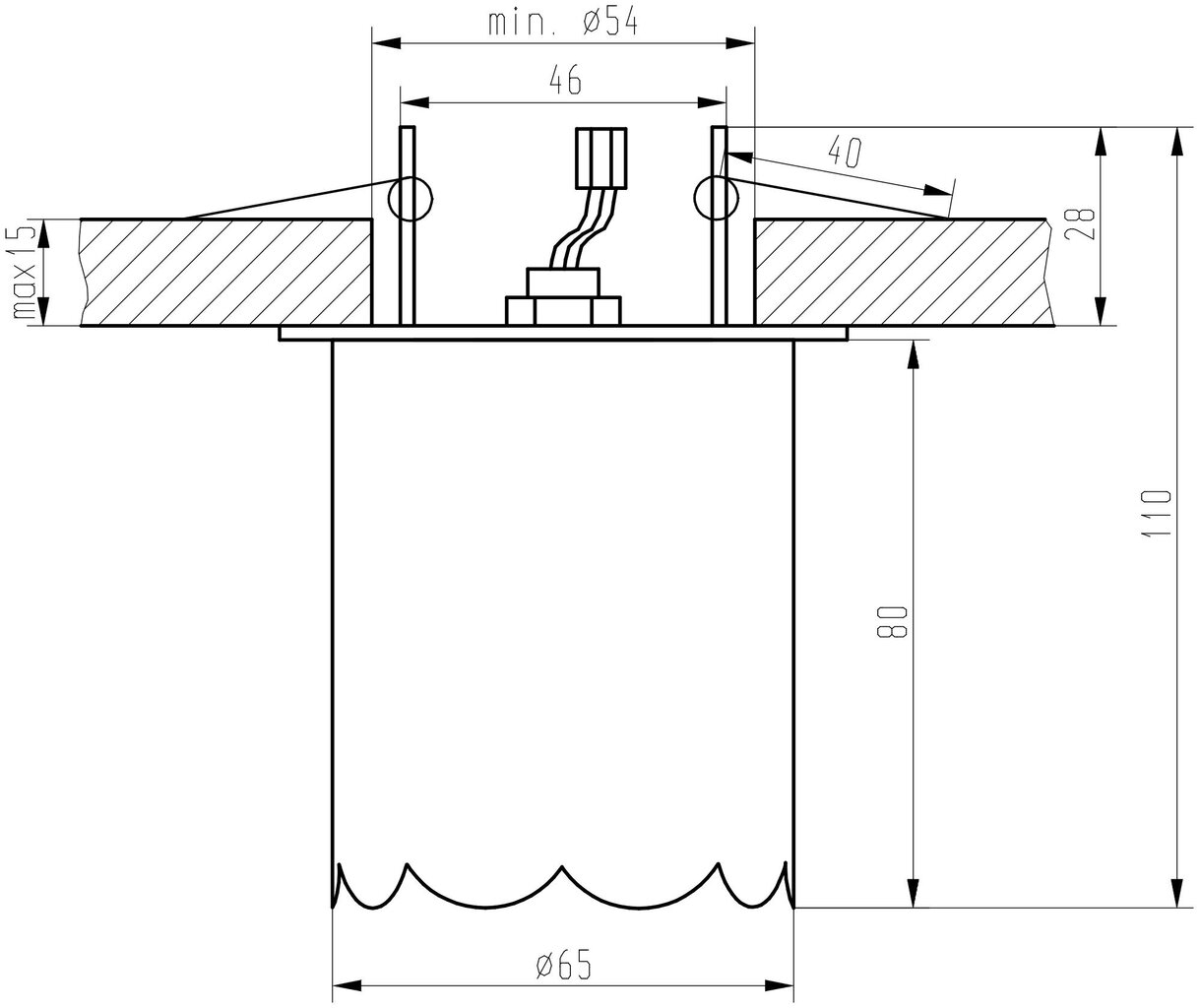 Laevalgusti Downlight SK-73 цена и информация | Laelambid | kaup24.ee