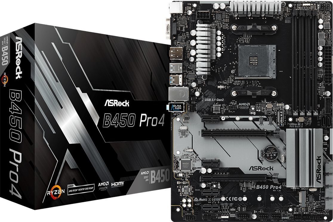 Emaplaat ASRock B450 Pro4 hind ja info | Emaplaadid | kaup24.ee