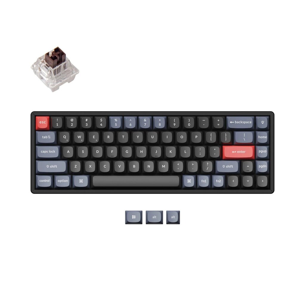 Keychron K6 Pro 65% juhtmevaba mehaaniline klaviatuur (ANSI, RGB, Hot-swap, US, Pro Brown Switch) hind ja info | Klaviatuurid | kaup24.ee