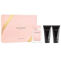 Komplekt Narciso Rodriguez For Her naistele: parfüümvesi 50 ml + ihupiim 50 ml + dušigeel 50 ml цена и информация | Женские духи | kaup24.ee