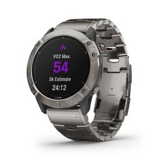 Garmin Fenix 6X Pro Solar Edition 010-02157-24, Titanium цена и информация | Смарт-часы (smartwatch) | kaup24.ee