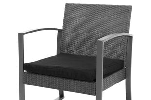 Комплект уличной мебели из 3 частей 4Living Bern, черный/серый цена и информация | Комплекты уличной мебели | kaup24.ee