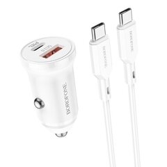 Автомобильная зарядка Borofone BZ18A USB-A/Type-C PD20W+QC3.0 черная цена и информация | Зарядные устройства для телефонов | kaup24.ee