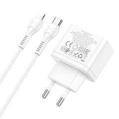 Сетевая зарядка Hoco N29 PD35W c 2 Type-C + Lightning белая цена и информация | Зарядные устройства для телефонов | kaup24.ee