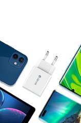 Сетевая зарядка Devia Smart PD+QC USB-A+Type-C 30W белая цена и информация | Зарядные устройства для телефонов | kaup24.ee