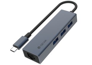 USB разветвитель Devia Leopard Type-C To USB 3.1 + USB3.0*4 цвет серый цена и информация | Адаптеры и USB-hub | kaup24.ee