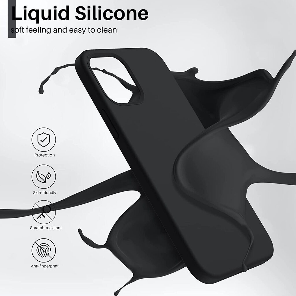 Telefoniümbris Liquid Silicone 1.5mm Xiaomi Redmi A1 must hind ja info | Telefoni kaaned, ümbrised | kaup24.ee