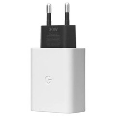 Сетевая зарядка оригинал Google 30W 1xType-C в упаковке белый GA03502-EU цена и информация | Зарядные устройства для телефонов | kaup24.ee